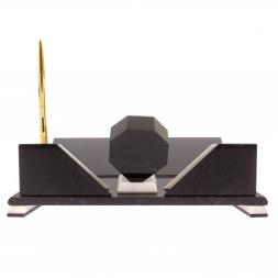 Настольный набор &amp;quot;Эталон&amp;quot; с гербом РФ мрамор