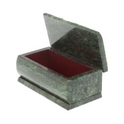 Шкатулка "Домик в летнем лесу" змеевик 15х7,5х6 см