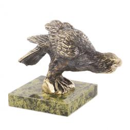 Настольная статуэтка из бронзы и камня "Сокол"