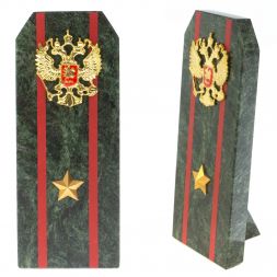 Сувенир погон &amp;quot;Майор ВС&amp;quot; камень змеевик