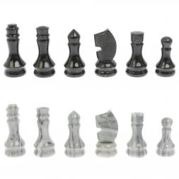 Шахматы с каменными фигурами мрамор гранит 44х44 см