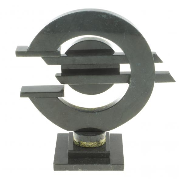 Настольные часы &amp;quot;Евро&amp;quot; из камня змеевик 113073