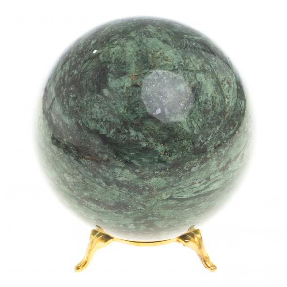 Шар из темно-зеленого змеевика 9 см 123186