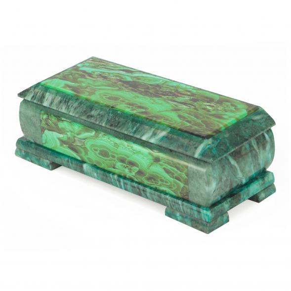 Шкатулка с иллюстрацией под малахит кд2 23х9х7,5 см 118785