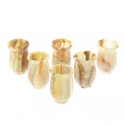 Набор стопок из оникса 3,7х6 см 6 шт в коробке (1,5х2,5)
