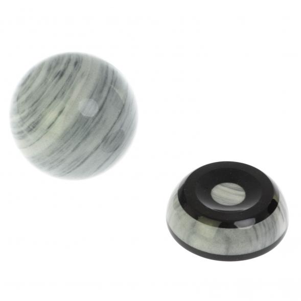 Шар на подставке из серого мрамора 9,5 см 128770