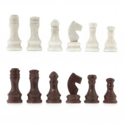 Каменные шахматы &amp;quot;Традиционные&amp;quot; доска 39х39 см мрамор лемезит