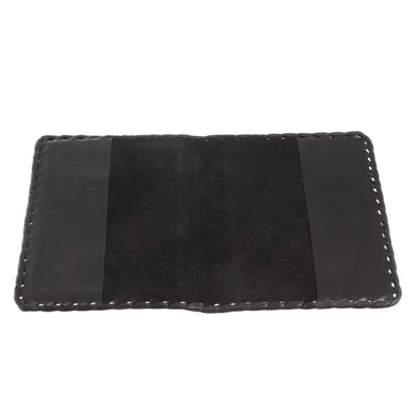 Подарочный набор &amp;quot;Документы&amp;quot; корочки для паспорта и ежедневник из черной кожи 122405