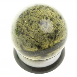 Шар "Антистресс" из змеевика 9 см на подставке