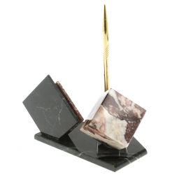 Визитница &amp;quot;Куб&amp;quot; с часами из креноида