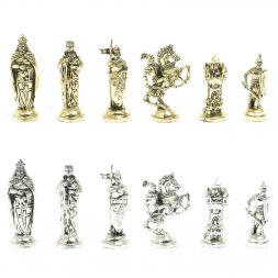 Шахматы &amp;quot;Рыцари крестоносцы&amp;quot; доска 44х44 см из змеевика