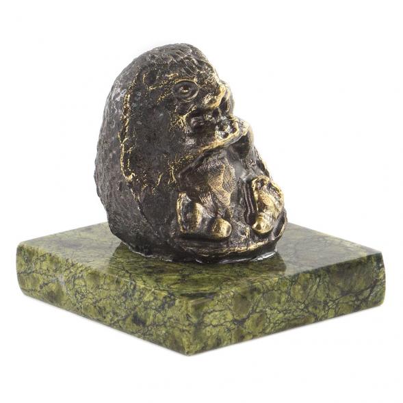 Сувенир из бронзы и змеевика &amp;quot;Ежик&amp;quot; 120291