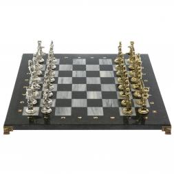 Шахматы &amp;quot;Великая Отечественная война&amp;quot; из серого мрамора доска 40х40 см