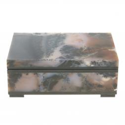 Каменная шкатулка из агата 12х8х4,8 см