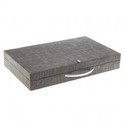 Нарды из камня &amp;quot;Роза ветров&amp;quot; белый мрамор / офиокальцит