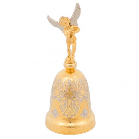 Бронзовый колокольчик &amp;quot;Ангел с дудочкой&amp;quot; в подарочной коробке Златоуст 117293
