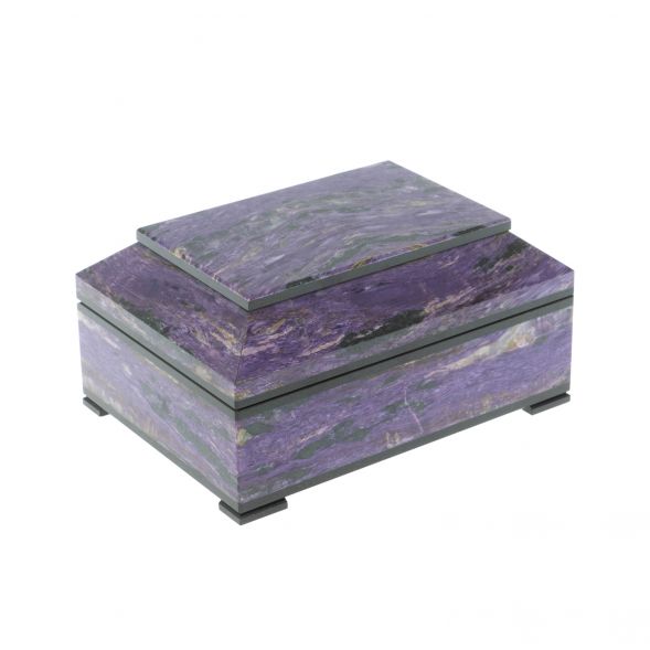 Ларец из чароита 14х10х7 см 128620