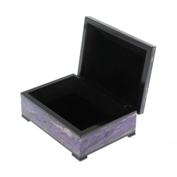 Ларец из чароита 14х10х7 см 128620