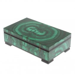 Шкатулка из малахита 16х9х5 см