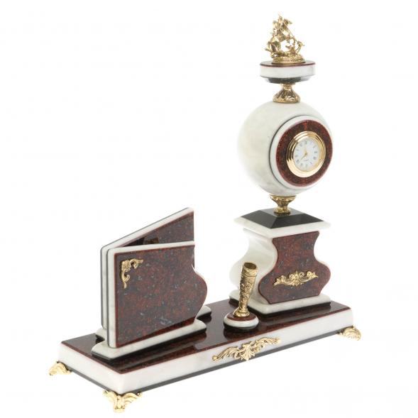 Письменный настольный набор &amp;quot;Георгий Победоносец&amp;quot; мрамор 129641