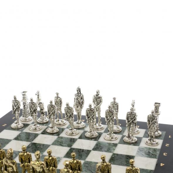 Шахматы &amp;quot;Великая Отечественная война&amp;quot; мрамор змеевик 40х40 см 129840