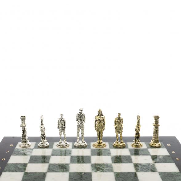 Шахматы &amp;quot;Великая Отечественная война&amp;quot; мрамор змеевик 40х40 см 129840