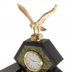 Письменный набор "Орел" из змеевика с бюваром и лотком для бумаг А4