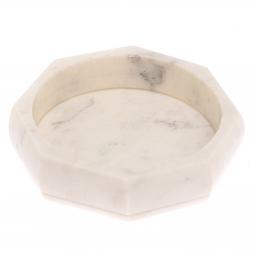 Пепельница восемь граней из белого мрамора