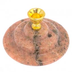 Подсвечник церковный из розового мрамора 7х4,5 см