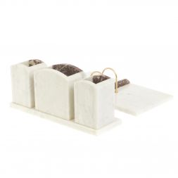 Письменный набор &amp;quot;Канцелярский&amp;quot; с гербом из мрамора и креноида