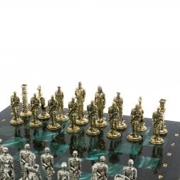 Шахматы &amp;quot;Великая Отечественная война&amp;quot; доска 40х40 см шабровский змеевик