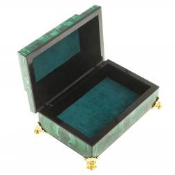 Ларец из малахита &amp;quot;Драгоценный&amp;quot; 14х9х7,5 см