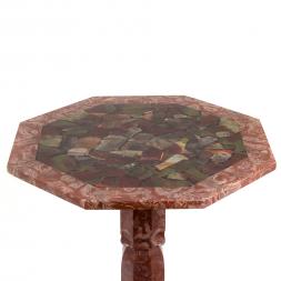 Каменный стол из лемезита и яшмы №8