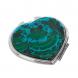 Зеркало карманное &amp;quot;Сердце&amp;quot; из малахита с хризоколлой цвет серебро 126751