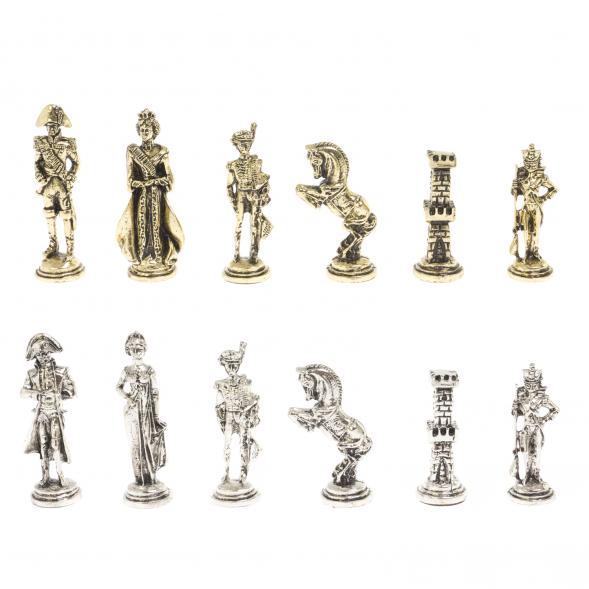 Шахматы &amp;quot;Отечественная война 1812 г.&amp;quot; доска 40х40 см шабровский змеевик 126825