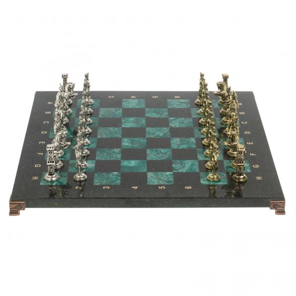 Шахматы &amp;quot;Отечественная война 1812 г.&amp;quot; доска 40х40 см шабровский змеевик 126825