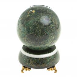 Часы Шар Антисресс из змеевика 8,5х8,5х12,5 см