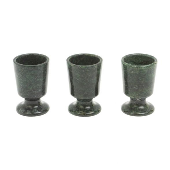 Набор рюмок из шабровского змеевика 3 шт 4х4х6 см 127535