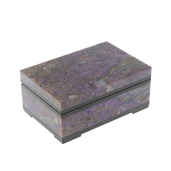Шкатулка из чароита 11х7,5х5 см 128697