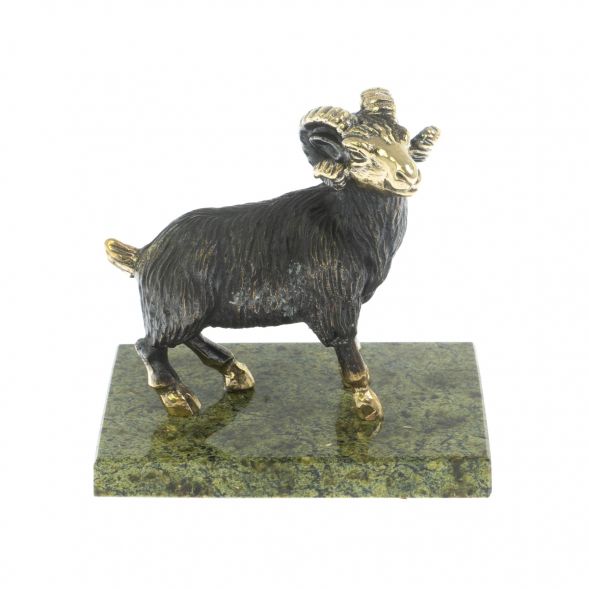 Статуэтка &amp;quot;Баран большой&amp;quot; из бронзы и змеевика 9х6,5х8,5 см 129067