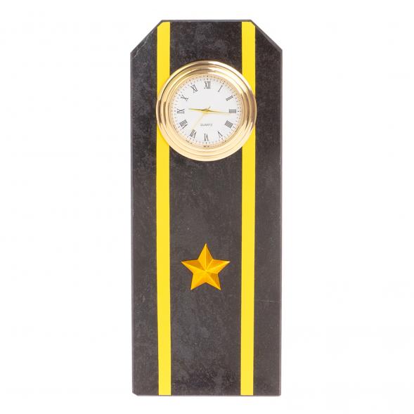 Часы &amp;quot;Погон майор ВМФ / Капитан 3-го ранга&amp;quot; камень змеевик 113503