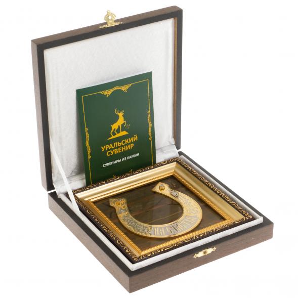 Панно &amp;quot;Подкова на счастье&amp;quot; из яшмы 113834