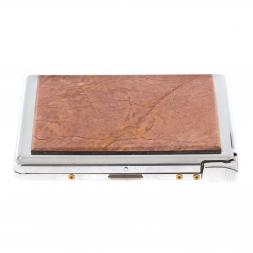 Портсигар на 10 сигарет с зажигалкой камень яшма