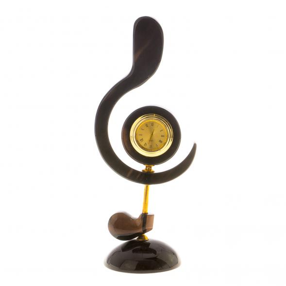 Часы из черного обсидиана &amp;quot;Скрипичный ключ&amp;quot; 124707