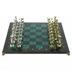 Шахматы &amp;quot;Олимпийские игры&amp;quot; доска 44х44 см из мрамора и змеевика