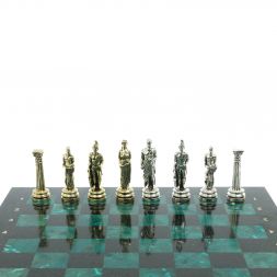 Шахматы &amp;quot;Олимпийские игры&amp;quot; доска 44х44 см из мрамора и змеевика