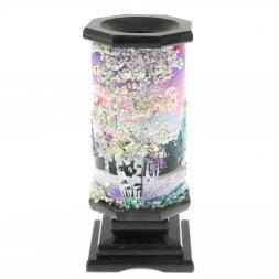 Ваза "Зима" из черного змеевика 8х8х17,5 см