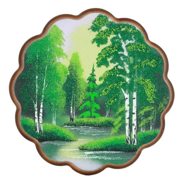 Панно круглое &amp;quot;Лето&amp;quot; 24х24 см каменная крошка 120343