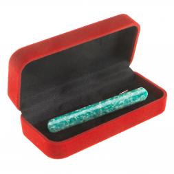 Зажим для галстука с камнем амазонит