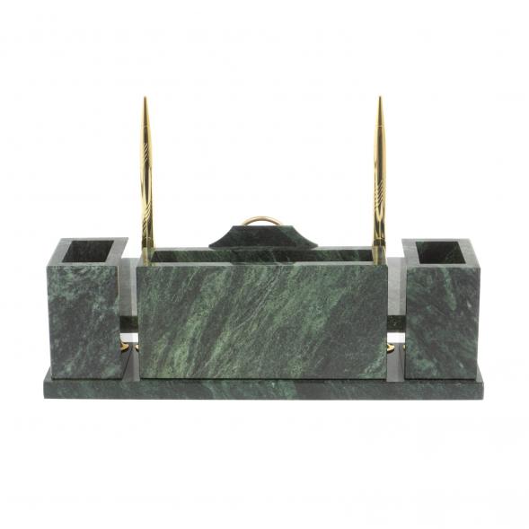 Настольный набор &amp;quot;Щит&amp;quot; из шабровского змеевика 127214